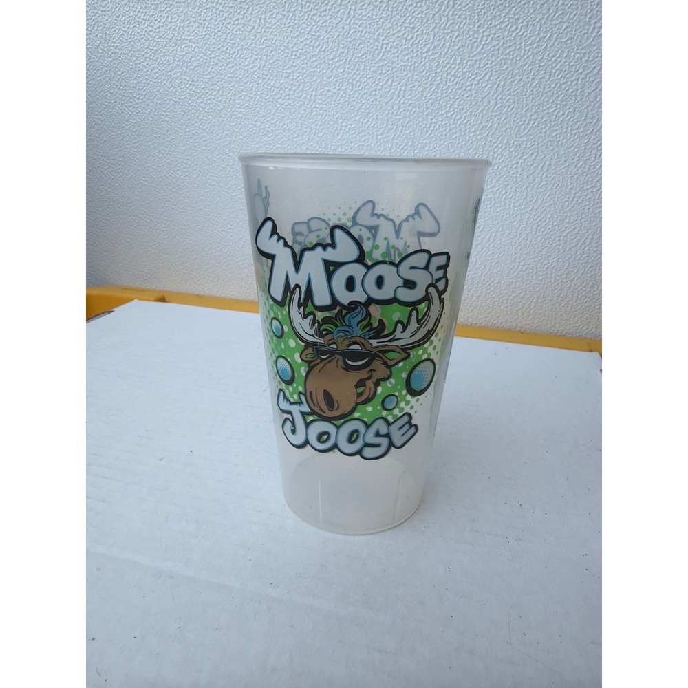 Whirley DrinkWorks Moose Joose Frosted Plastic Stadium Cup Tumbler USA Made